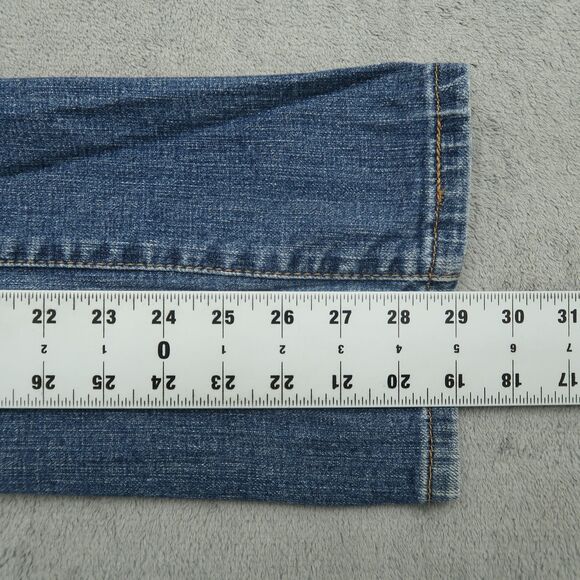 Levi's 505 Jeans Women's Size 4S Blue Mid-Rise Straight Denim 29" Inseam Stretch - Picture 4 of 16